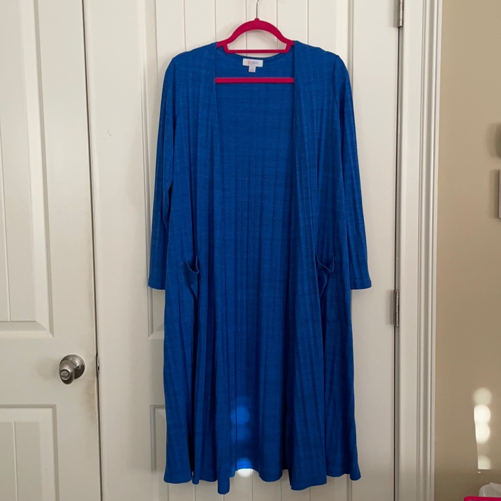 Lularoe blue ribbed Sarah Size S